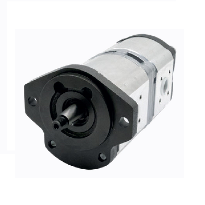 Bomba de Engranajes Doble Rextoth 22+16 cm3 Giro IZQ. Eje estriado 9D