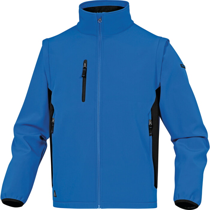 Cazadora Softshell - Mangas desmontables (Talla M/Azul-Negro)