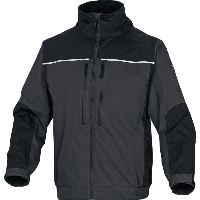 Cazadora Liviana de Poliamida Impregnado de Poliuretano (Talla M/Gris-Negro)