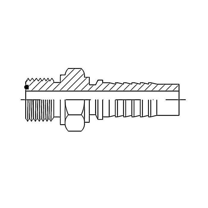 Macho 1 1/16 Tubo 1/4 ORFS