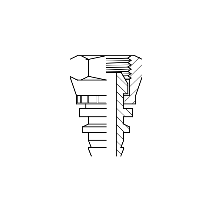 Hembra Giratoria 1/8 Tubo 1/4 BSP/GAS