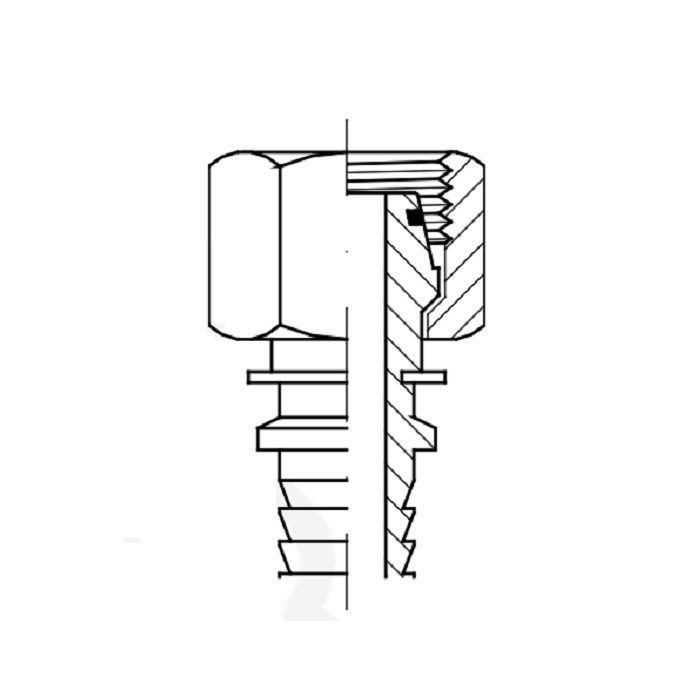 Hembra Giratoria M16x1,5 10L Tubo 5/16 S.Ligera Métrica