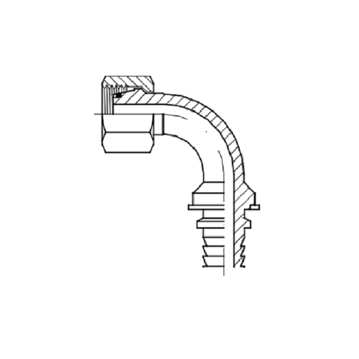 Codo 90º M30x2 22L Tubo 3/4 S.Ligera Métrica
