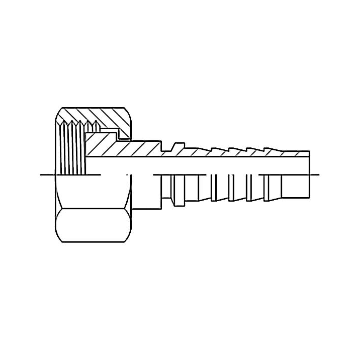 Hembra Giratoria 1 3/16 Tubo 3/8 ORFS