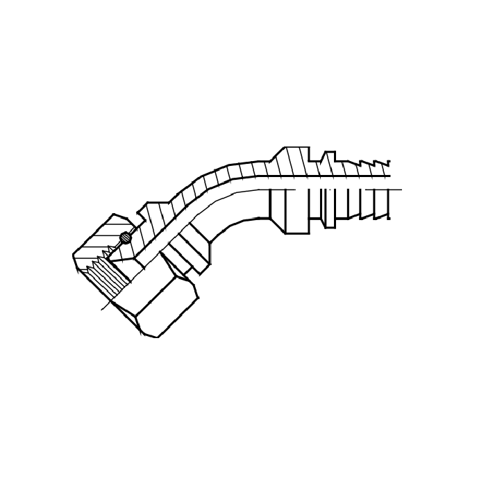 Codo 45º R-9 1 1/16 Tubo 5/8 JIC
