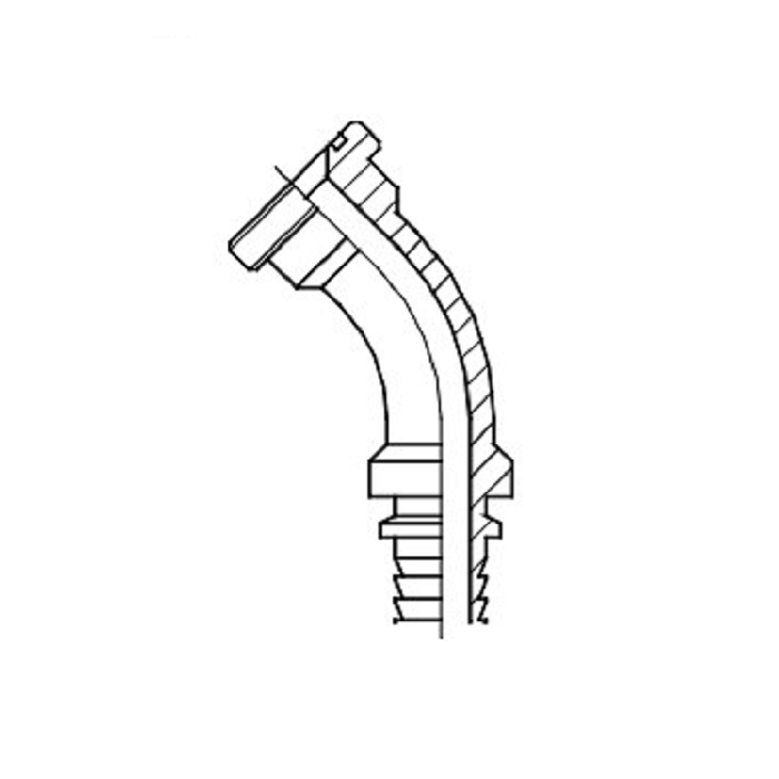 Platina Codo 45º R-9 50,8 Tubo 1 1/4 3000P