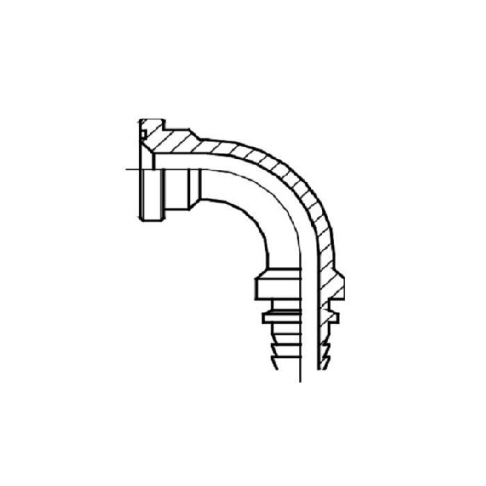 PLATINA CODO 90º R-9 38,1 TUBO 3/4