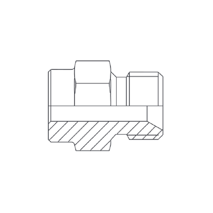 Unión Macho Soldable 3/8 Hexag. Testa