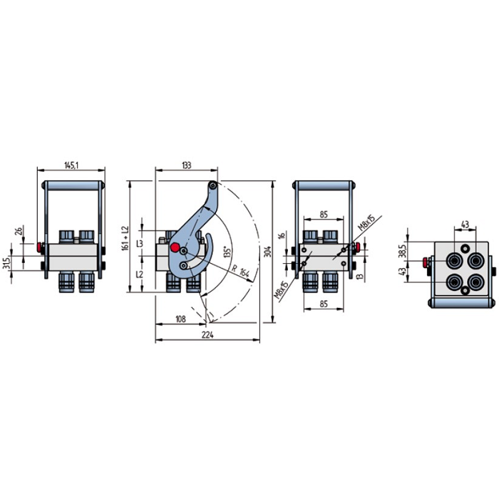 Enchufe PSQ Multi-4 Parte Móvil 1/2