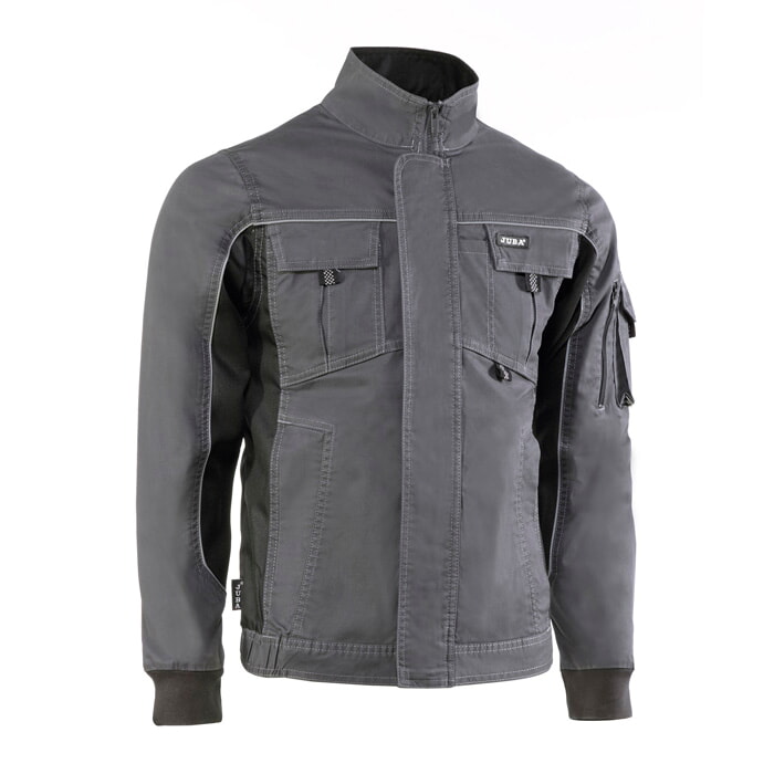 Chaqueta Multibolsillos. Color Gris/Negro. Talla M