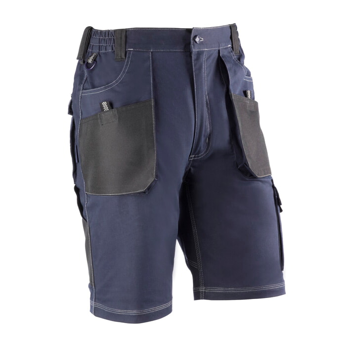 Pantalón Corto Multibolsillos. Color Marino/Negro. Talla XXL