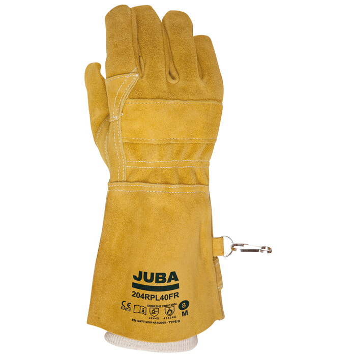 Guante Americano de Serraje Crupón Vacuno con Manguito de Algodón Interior. Talla 11