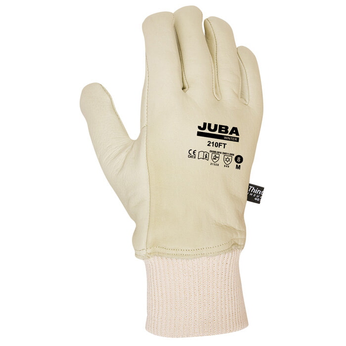Guante Cuero Flor Vacuno Hidrófugo Forrado con Thinsulate. Talla 9