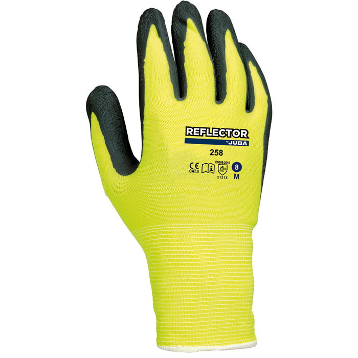 Guante Poliamida Amarillo, Recubierto de Látex. Talla 9