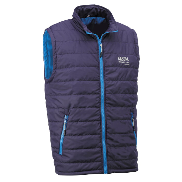 "Discovery" Chaleco Acolchado con Cierre Frontal. Color Azul Marino. Talla L