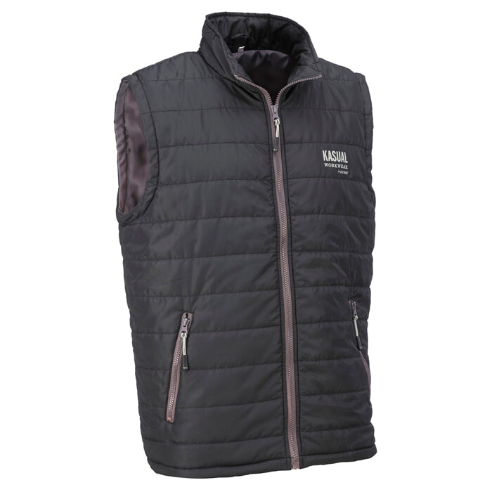 "Discovery" Chaleco Acolchado con Cierre Frontal. Color Azul Negro. Talla 3XL