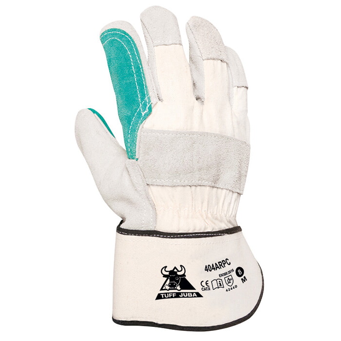 Guante Americano Serraje Crupón Cuellos Vacuno. Reforzado Palma, Pulgar e Índice con Serraje. Talla 9