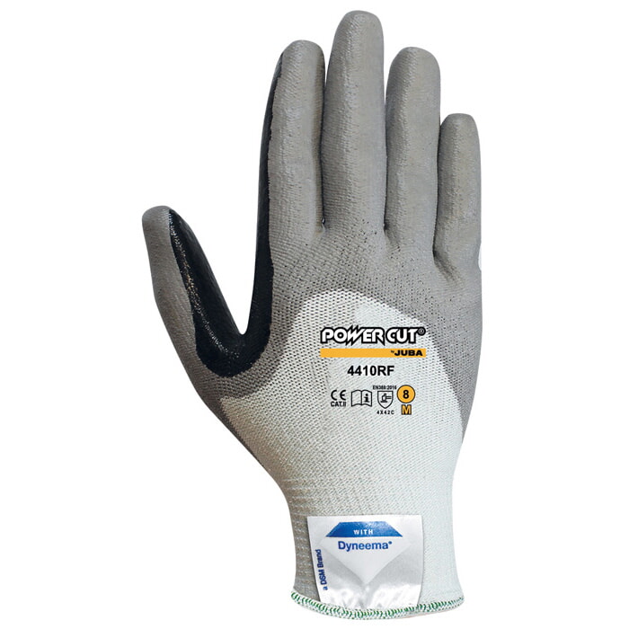 Guante Dyneema® Mezclado con Fibra de Vidrio Recubierto de Poliuretano.  Refuerzo Pulgar e Indice. Talla 8