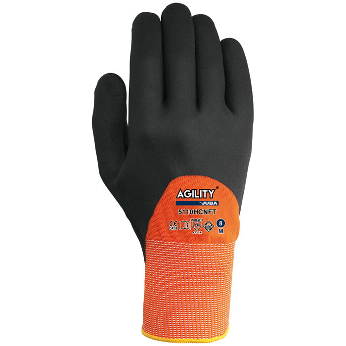 "Agility®" Guante de Nylon® + Elastano Recubierto de Nitrilo Nft y Puntos de Nitrilo en Palma. Talla 8
