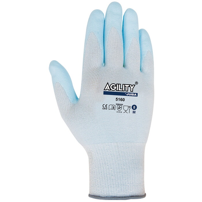 "Agility®" Guante de Nylon Recubierto en Palma de Nitrilo Foam. Talla 9