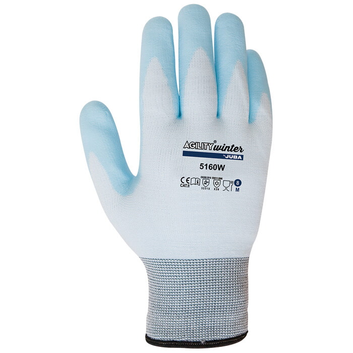 Guante "Agility®" de Nylon Recubierto de Nitrilo Azul con Forro Interior. Talla 9