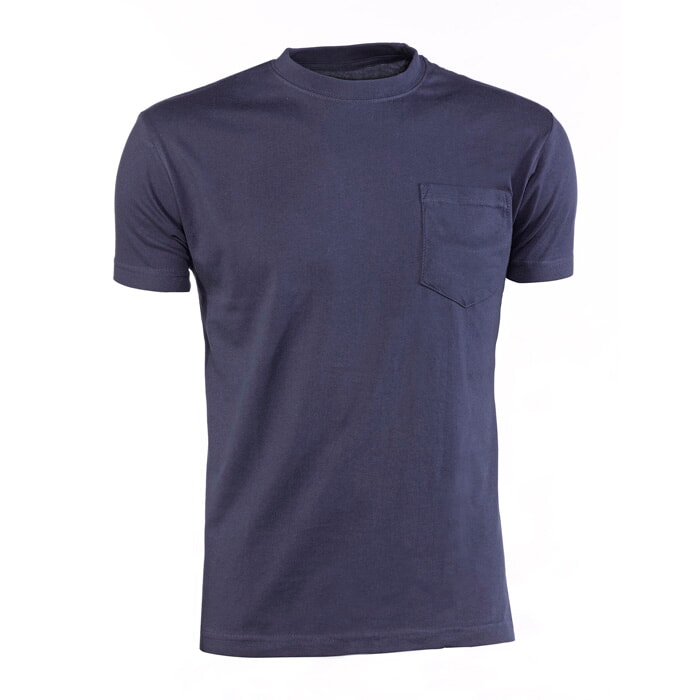 Camiseta Algodón Marino. Bolsillo Izquierdo. Talla XXL