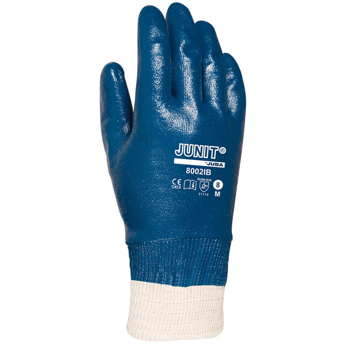 Guante Nitrilo Todo Cubierto , Puño Elástico. Azul. Talla 9