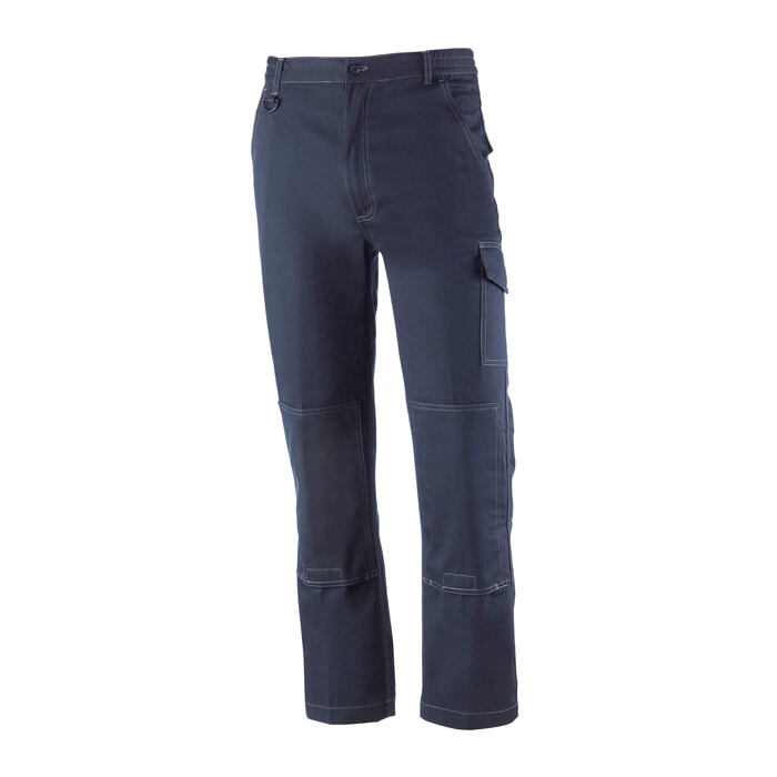 "Bergara" Pantalón Multibolsillos de 100% Algodón, 280 Grms. Color Marino. Talla XS