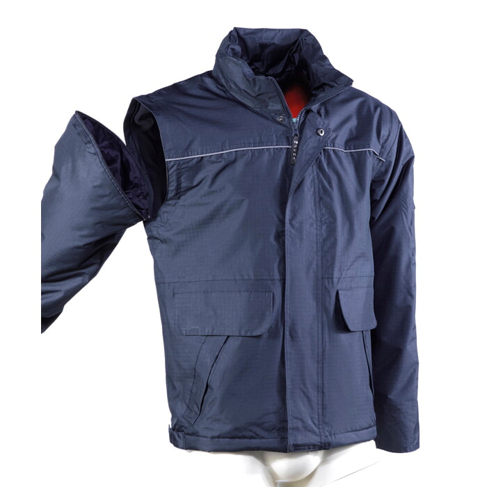 "Timber" Parka Poliester "Pongee" con Recubrimiento P.V.C. Color Azul. Talla XXL