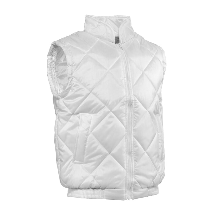 "Baker" Chaleco Blanco Nylon Rombos. Talla XL
