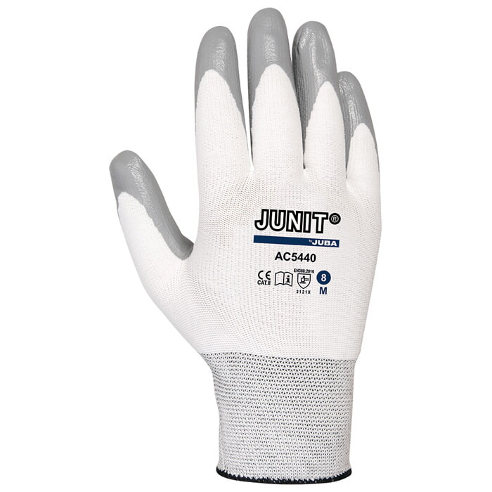 "Junit®" Guante de Nylon con Recubrimiento Nitrilo Palma. Talla 8