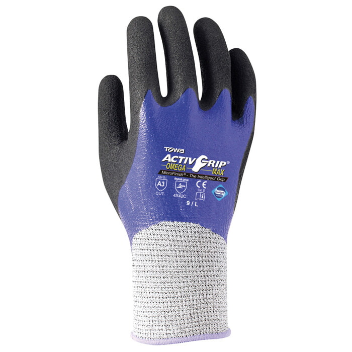 Guante Polietileno, Doble Recubrimiento en su Totalidad de Nitrilo Microfinish®. Talla 10