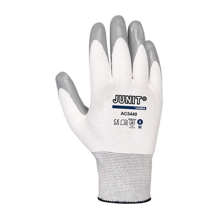 "Junit®" Guante de Nylon con Recubrimiento Nitrilo Palma. Talla 8