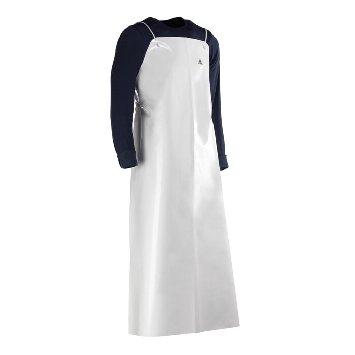 Delantal de Pvc/Poliester. Color Blanco. Alimentacion.