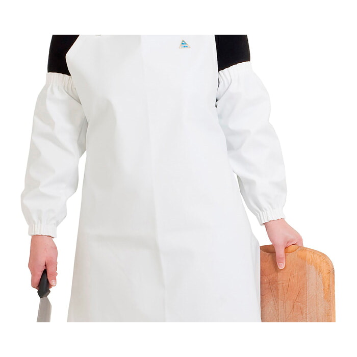 Manguitos con Elásticos de Pvc/Poliester. Color Blanco. Alimentacion.