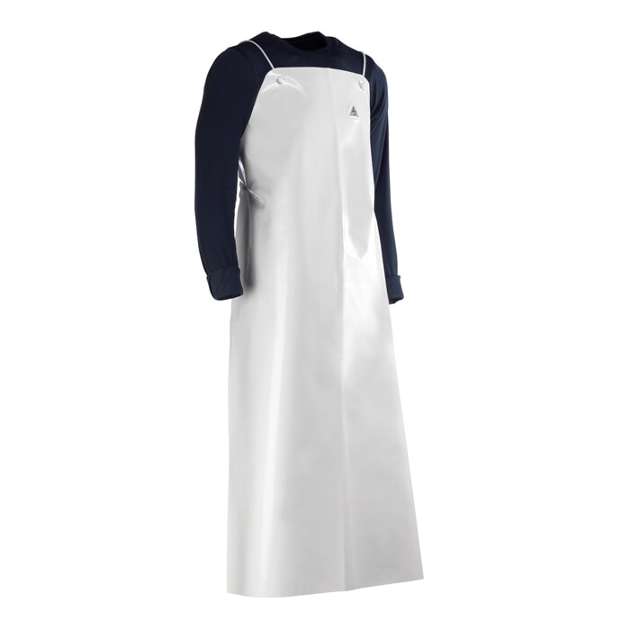 Delantal de Pvc/Poliester. Color Blanco. Productos Quimicos.