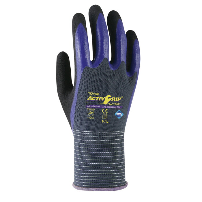 Guante de Nylon con Doble Recubrimiento de Nitrilo Microfinish. Talla 9