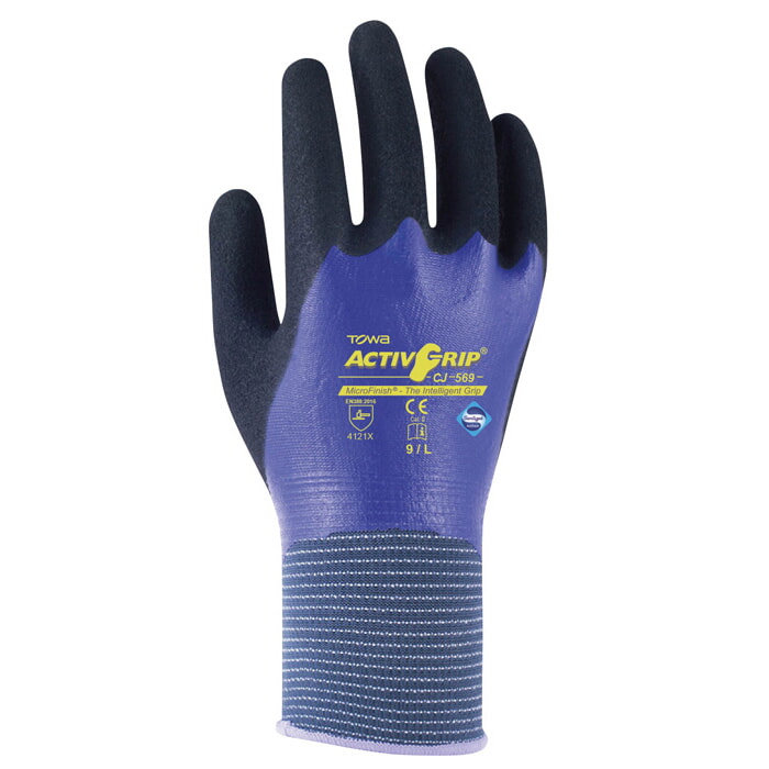 Guante de Nylon con Doble Recubrimiento en su Totalidad de Nitrilo Microfinish®. Talla 10