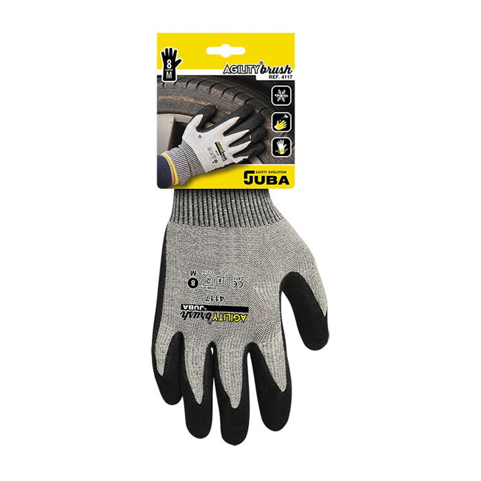 "Agiliy Brush" Guante de Algodón/Elastano Recubierto de Nitrilo en Palma. Talla 7
