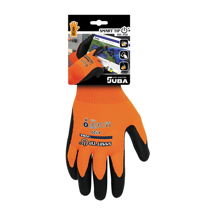 "Smart Tip" Guante de Nylon Recubierto de Nitrilo Foam en Palma. Talla 10