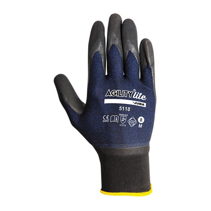 "Agility® Lite" Guante Nylon®+Elastano Recubierto de Nitrilo Foam en Palma. Talla 10