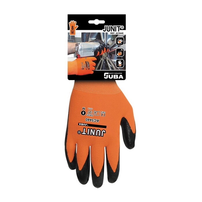 Guante de Nylon con Recubrimiento Nitrilo Palma con. Talla 7