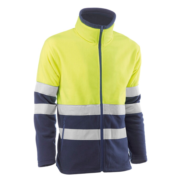 "Ursus" Forro Polar Hombre Económico. Color Amarillo/Marino. Talla XXL