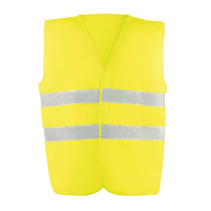 Chaleco Alta Visibilidad Poliester 100%. Bandas Reflectantes. Color Amarillo. Talla M