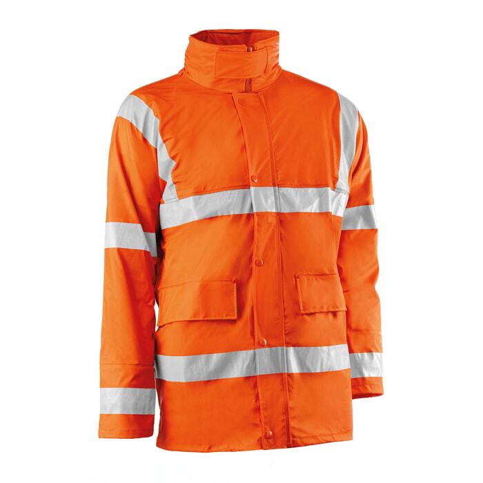 Traje  Agua Alta Visibilidad Pu Naranja. Bandas 3M. Talla L