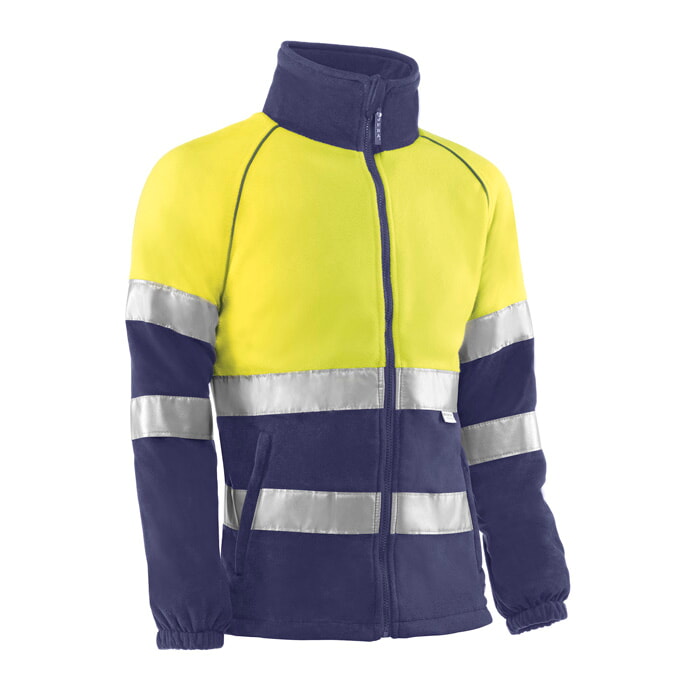 "Andes" Forro Polar 100% Poliester. Forro Interior 100% Poliester. Color Amarillo/Marino. Talla XXL