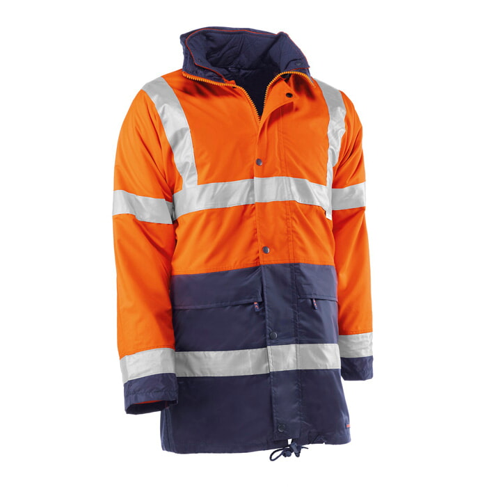 Parka Alta Visibilidad 4X1- Color Naranja/Azul. Talla 3XL