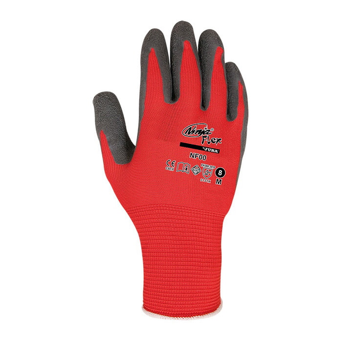 Ninja Flex» Nylon Rojo con Látex Rugoso. Talla 10