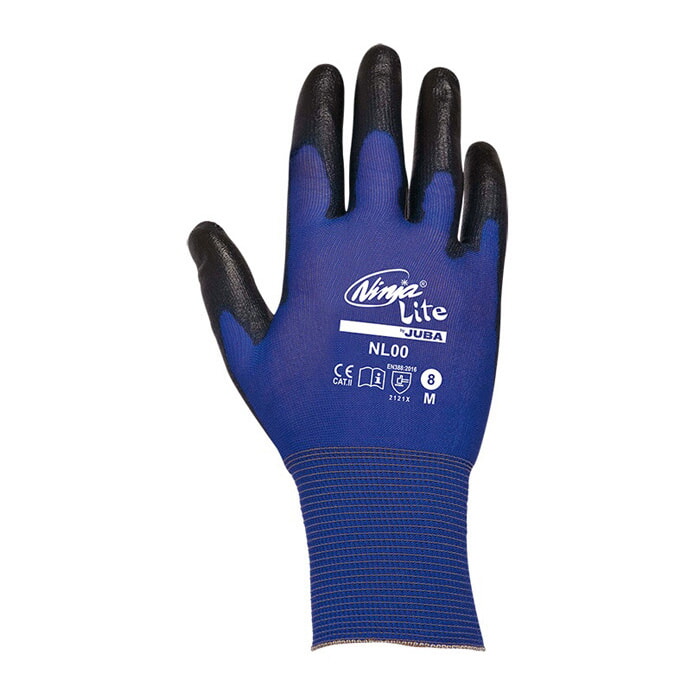 Guante "Ninja Lite"  Nylon Azul con Pu en la Palma. Talla 8