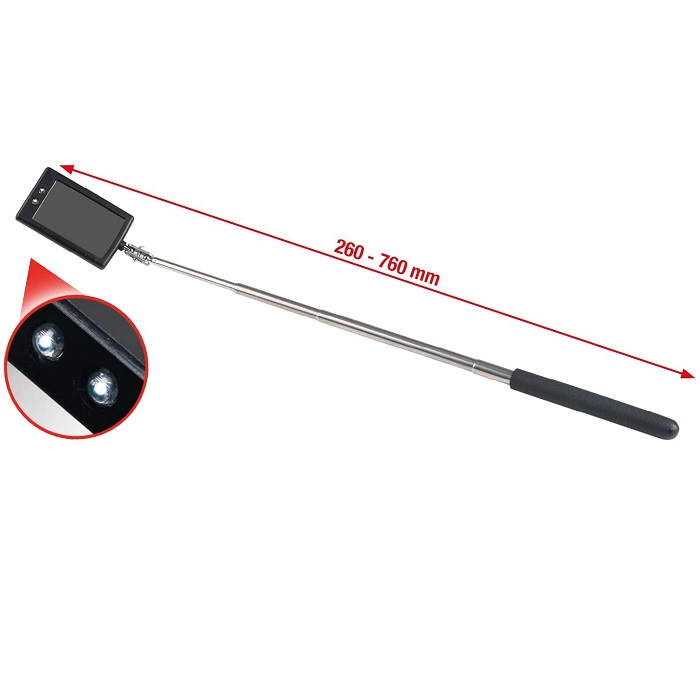 Espejo de inspección flexible con iluminación